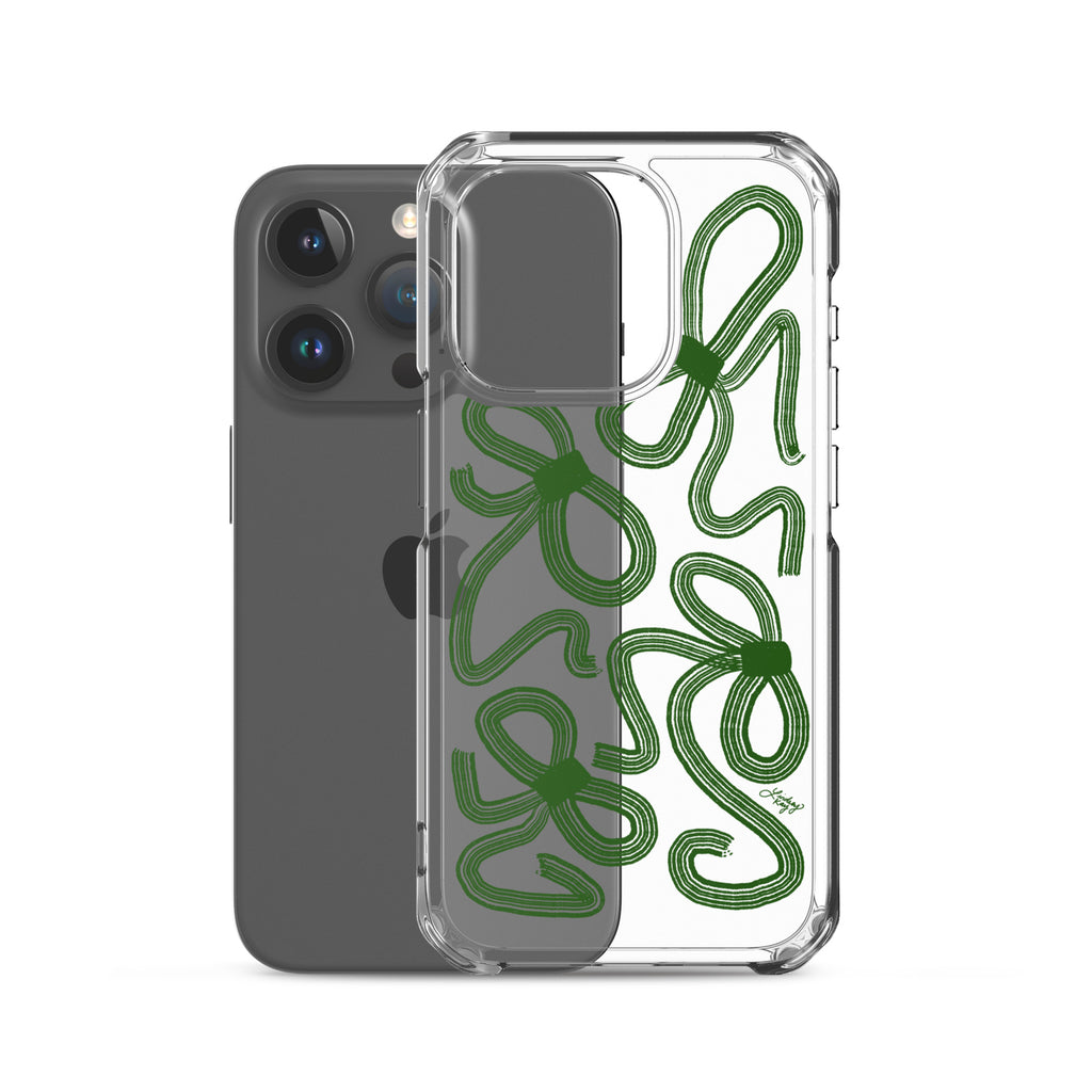 Forrest Green Ribbons - Clear Case for iPhone®