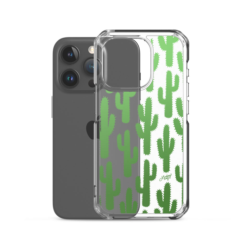 Gradient Green Cactus - Clear Case for iPhone®