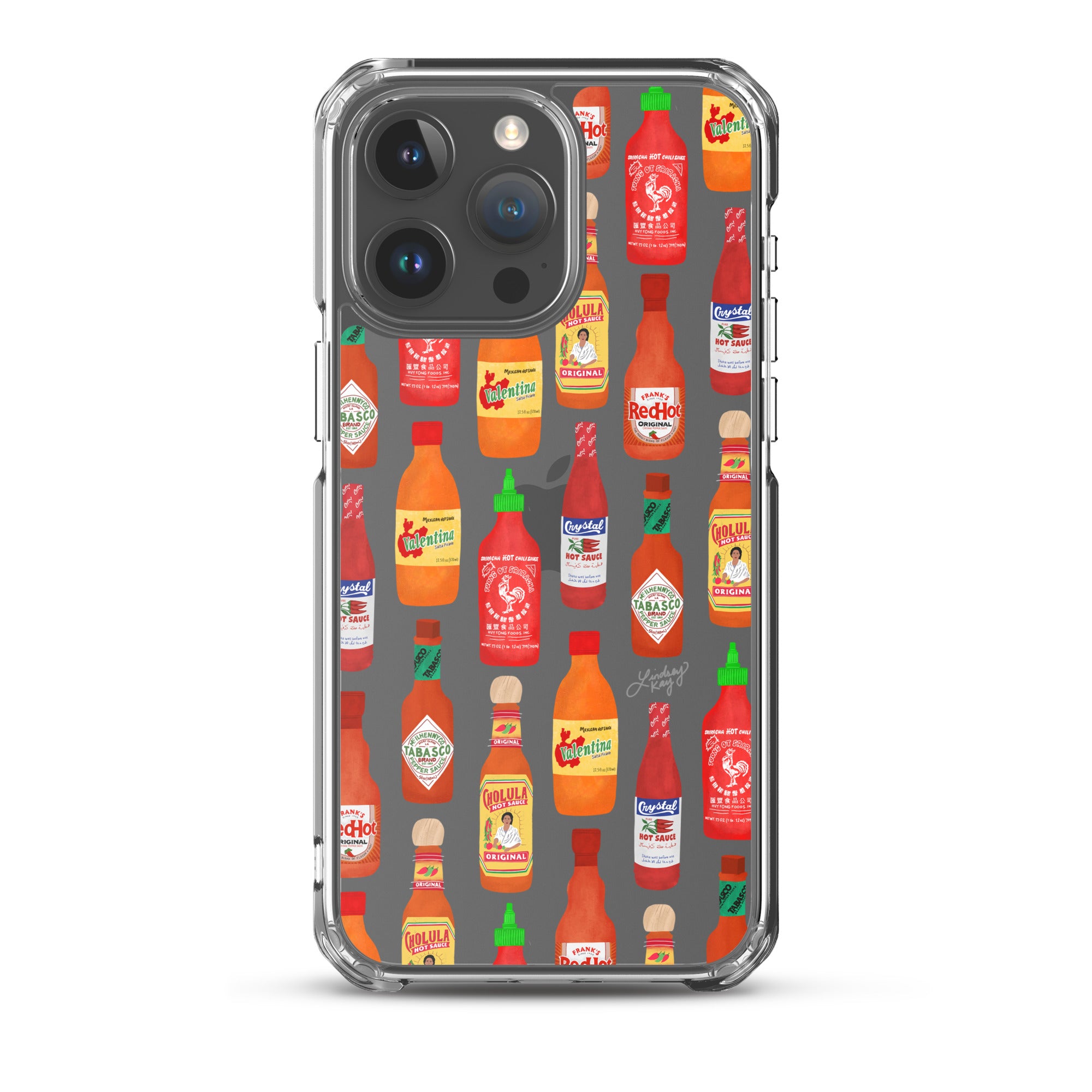 Hot Sauce Pattern Illustration - Clear Case for iPhone®