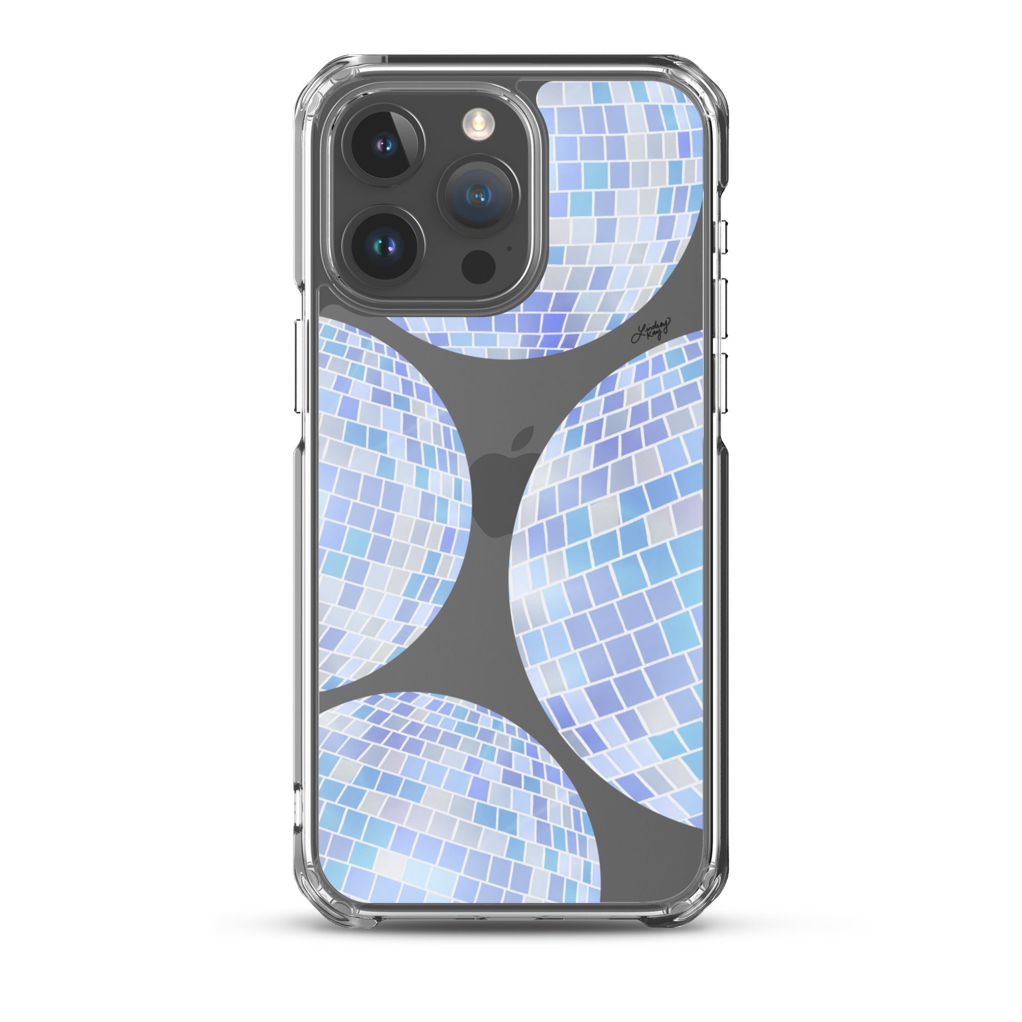 Ilustración de bolas de discoteca azules - Funda transparente para iPhone®