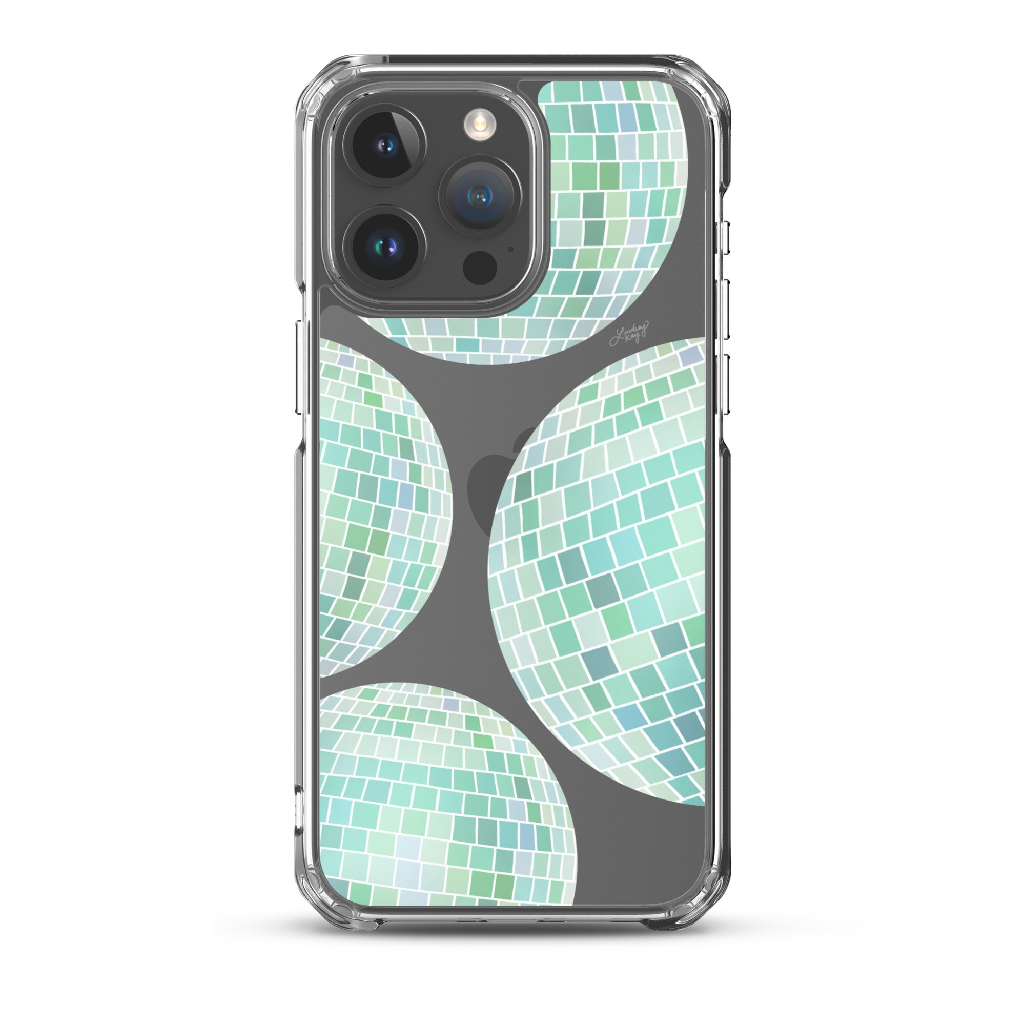 Green Disco Balls Illustration - Clear Case for iPhone®
