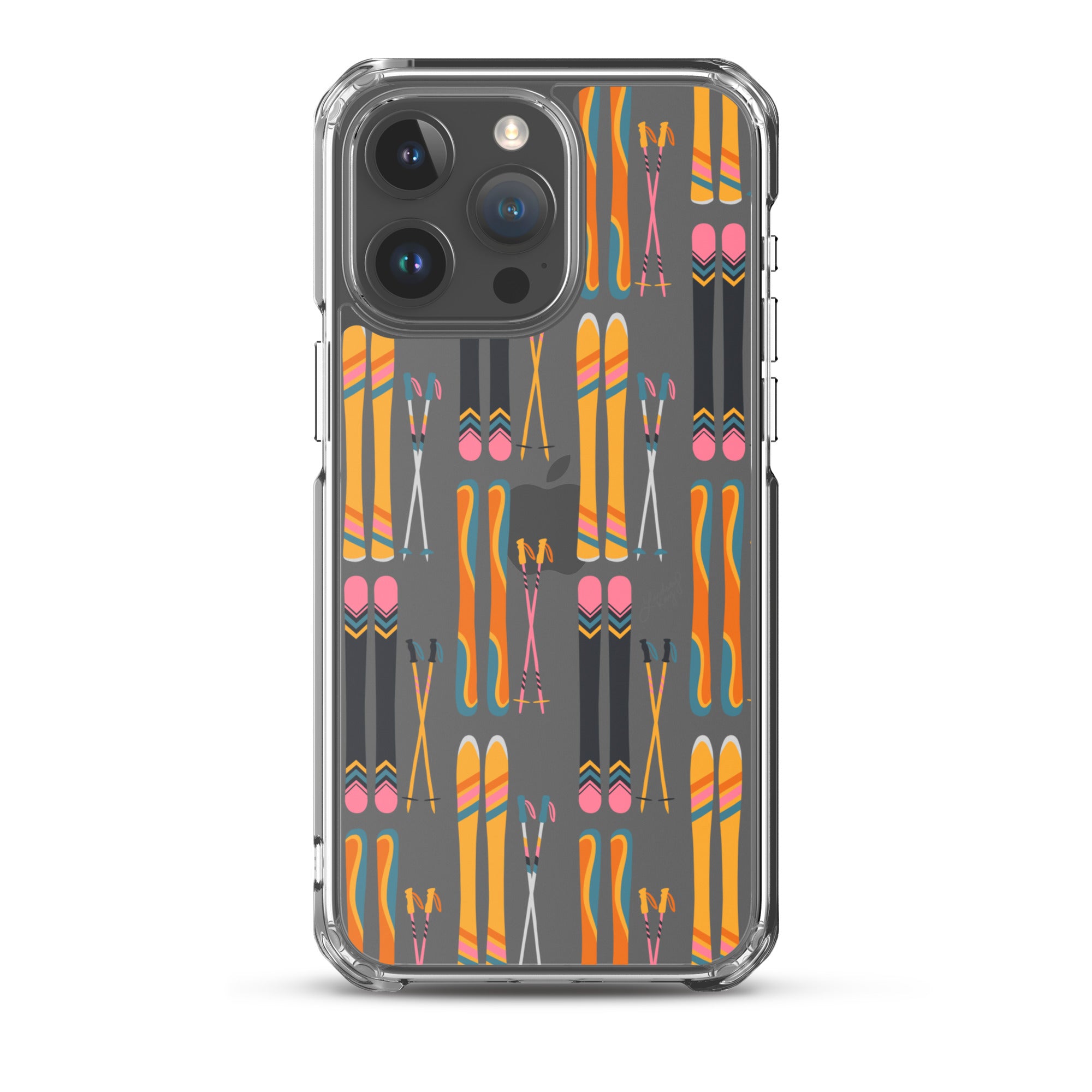 Skis and Poles Patterned - Clear Case for iPhone®