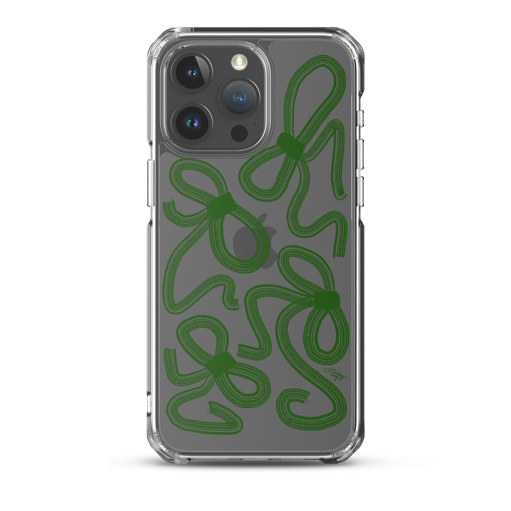 Forrest Green Ribbons - Clear Case for iPhone®