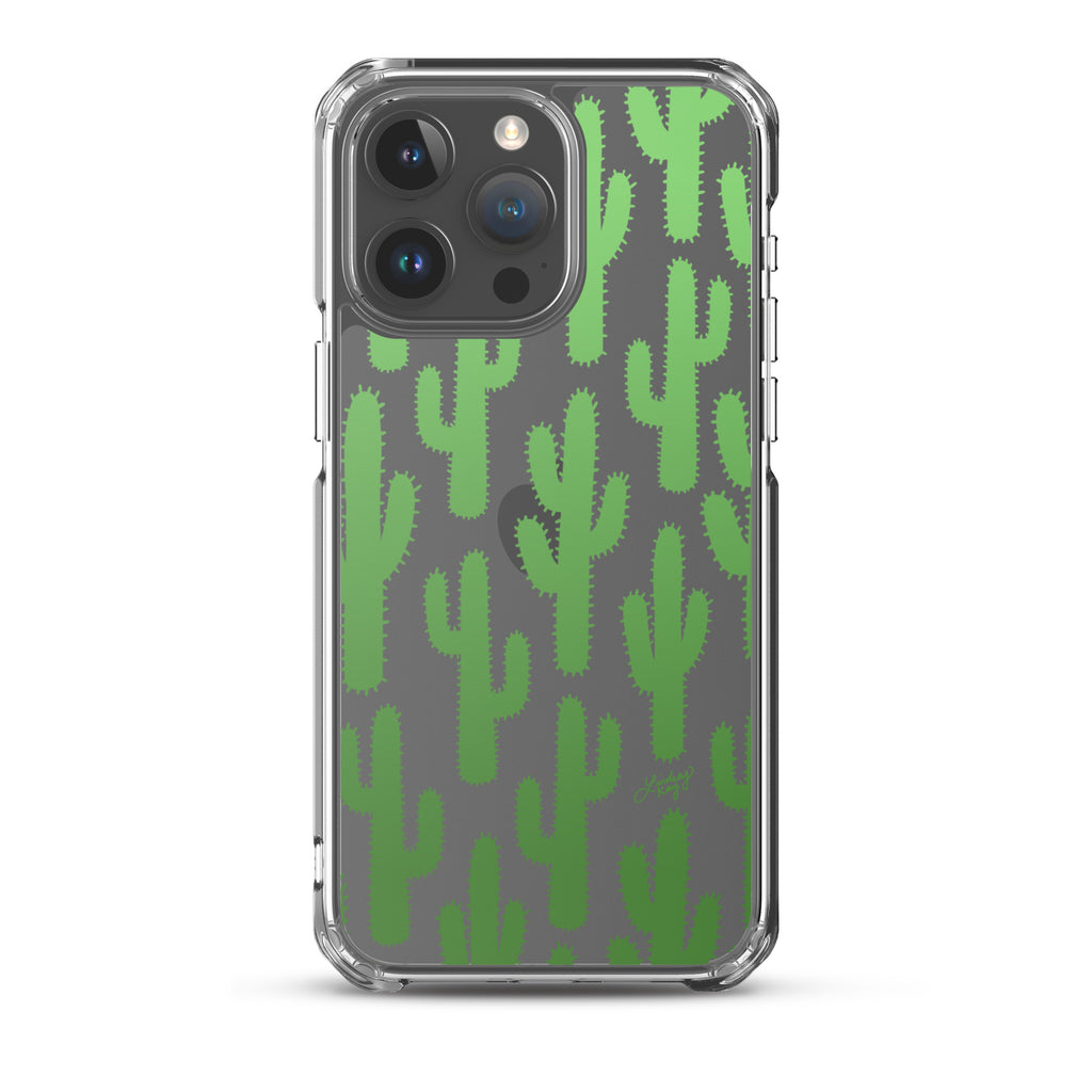 Gradient Green Cactus - Clear Case for iPhone®
