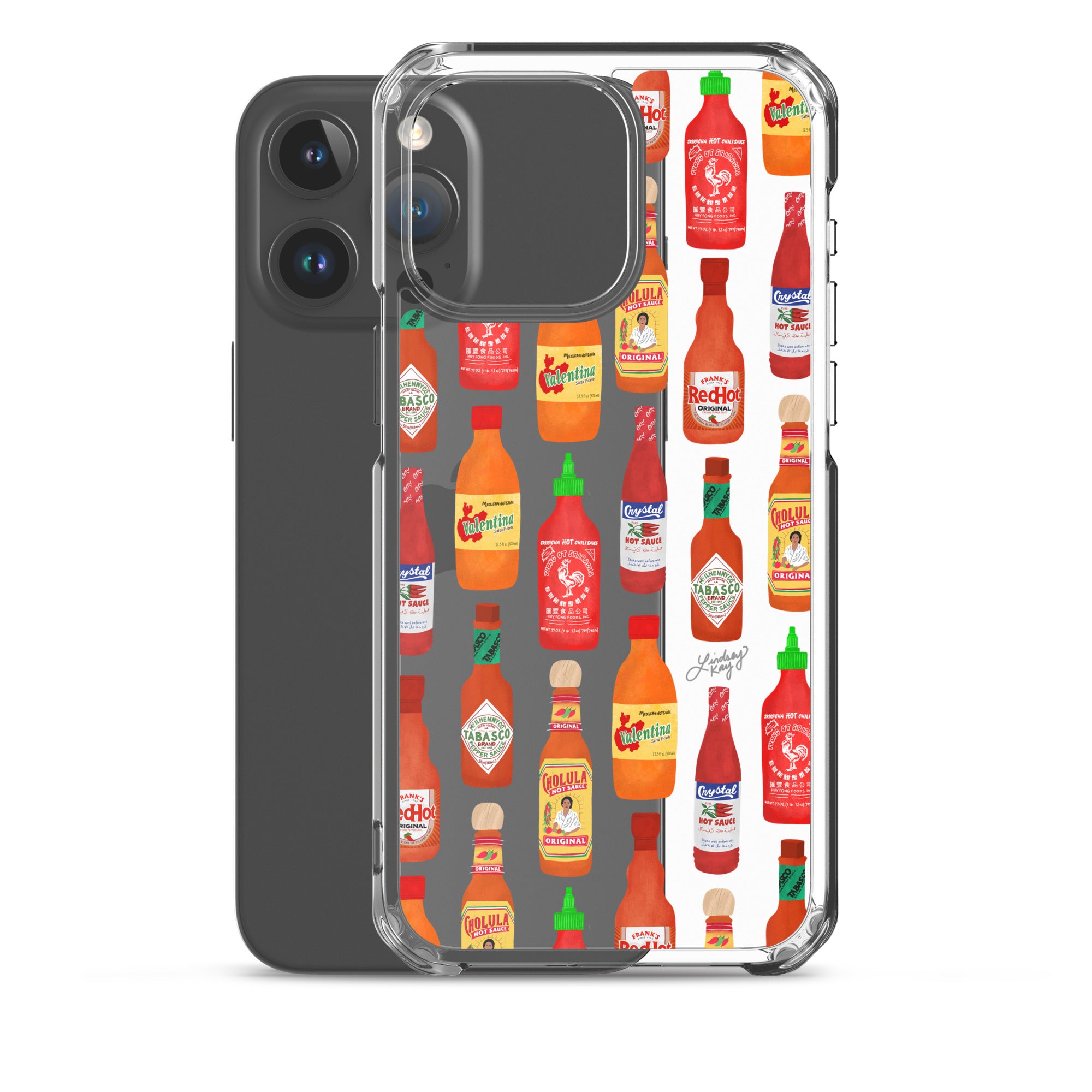 Hot Sauce Pattern Illustration - Clear Case for iPhone®