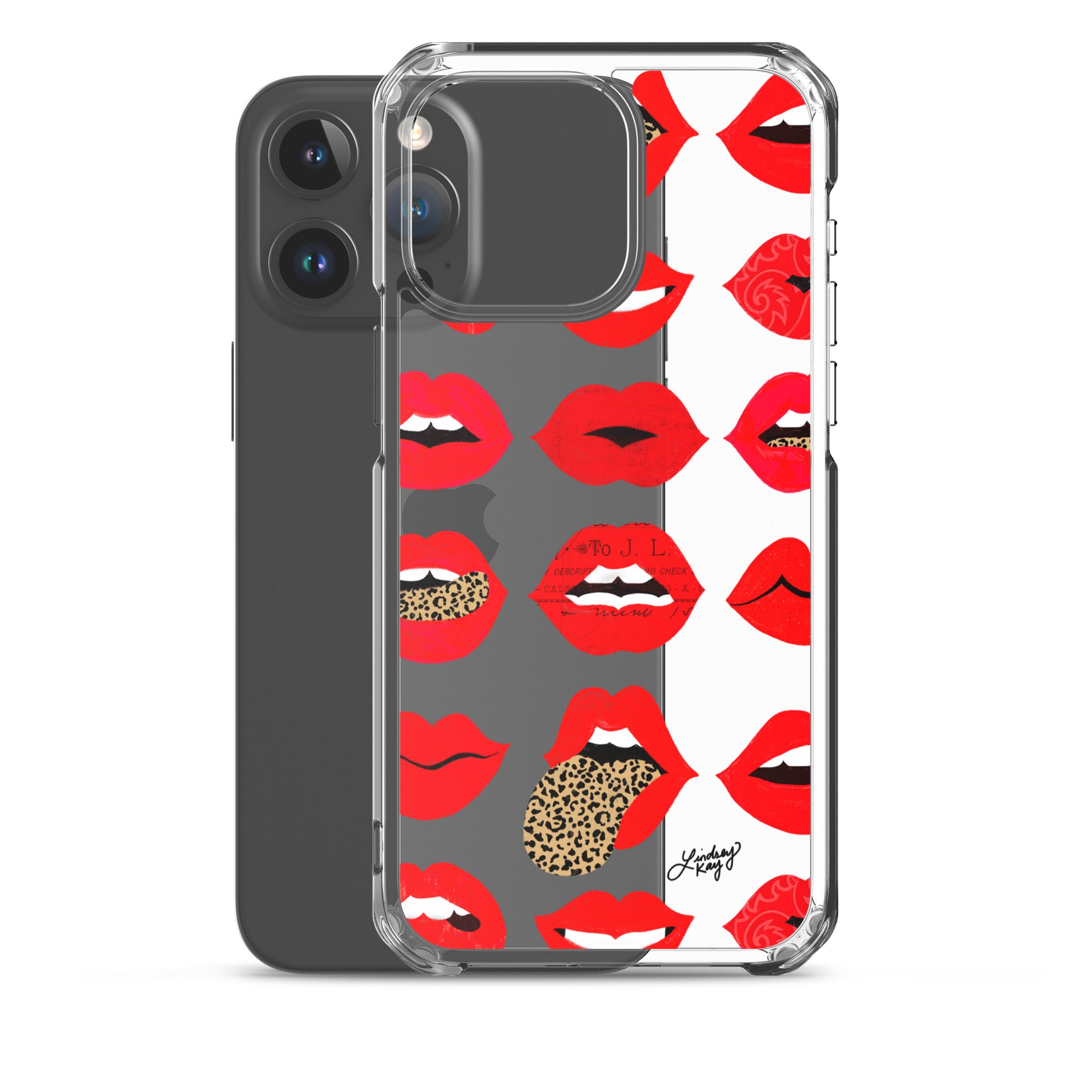 Labios de amor de leopardo - Funda transparente para iPhone®