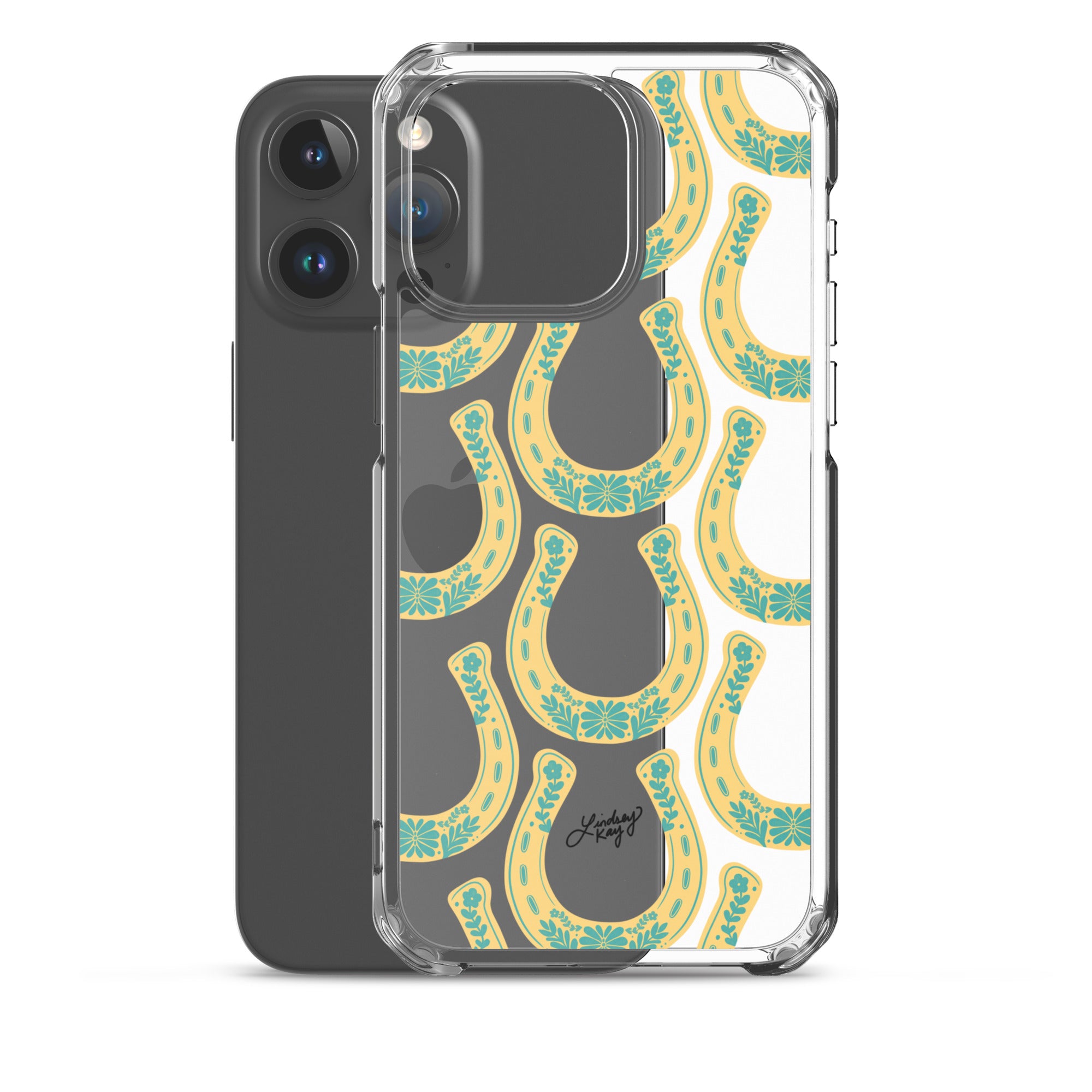 Horseshoe Illustration Pattern - Clear Case for iPhone®