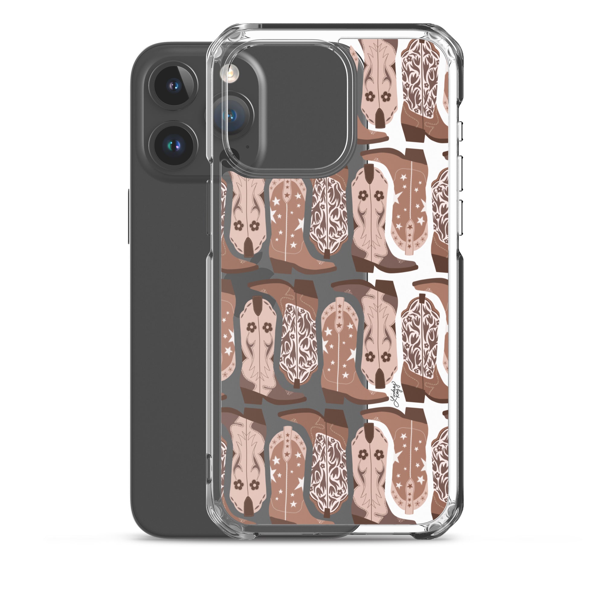 Ilustración de botas de vaquero - Funda transparente para iPhone®