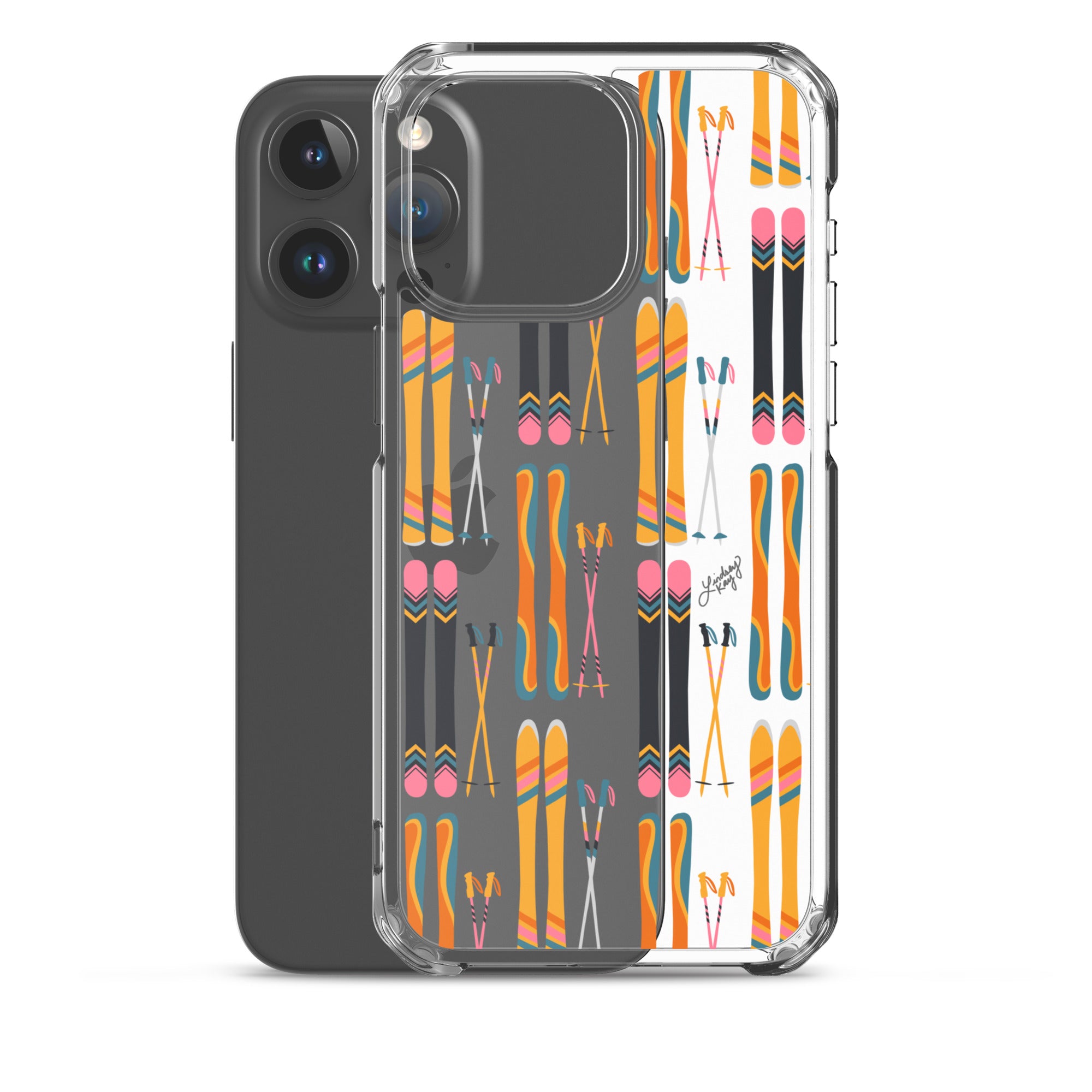 Skis and Poles Patterned - Clear Case for iPhone®