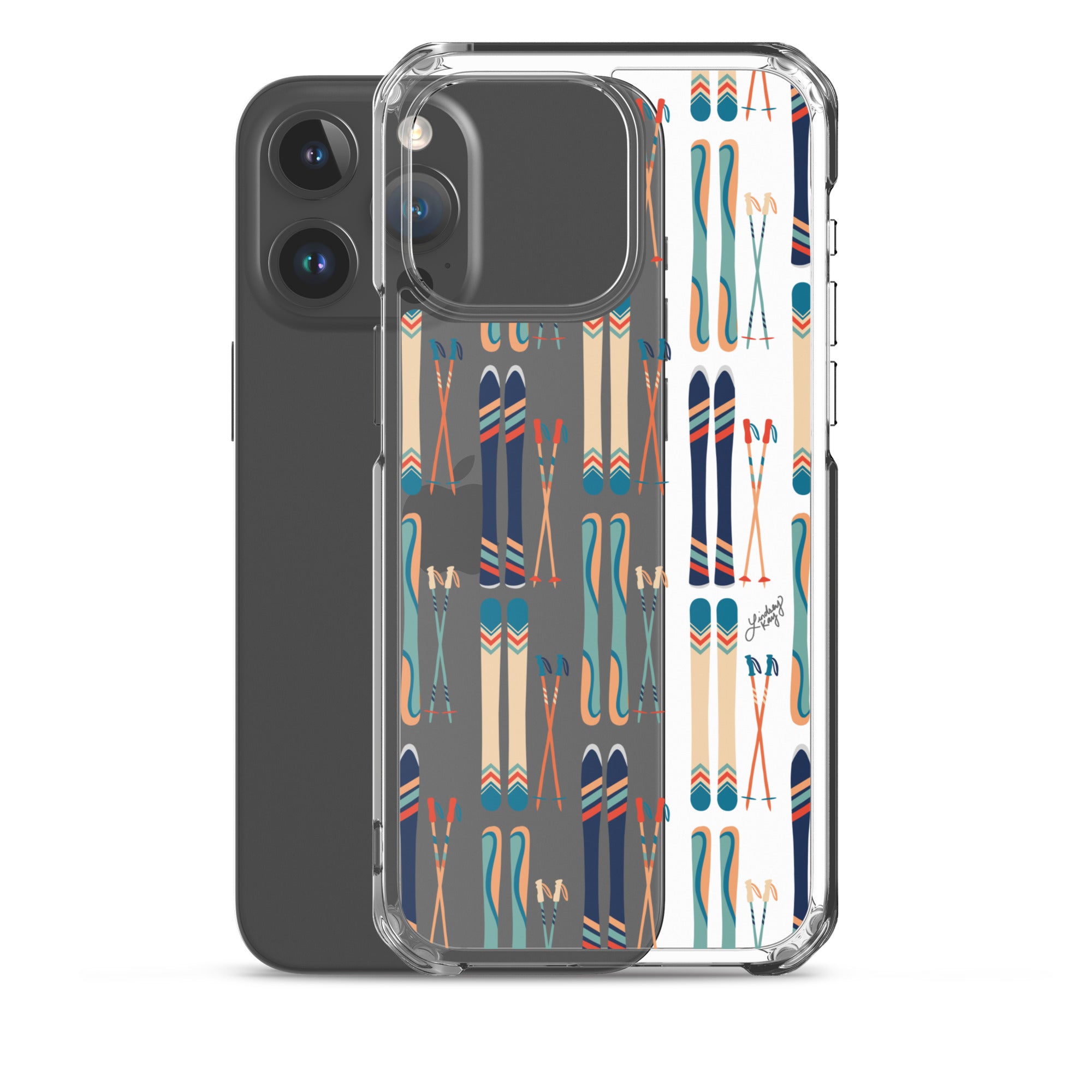 Skis and Poles - Clear Case for iPhone®