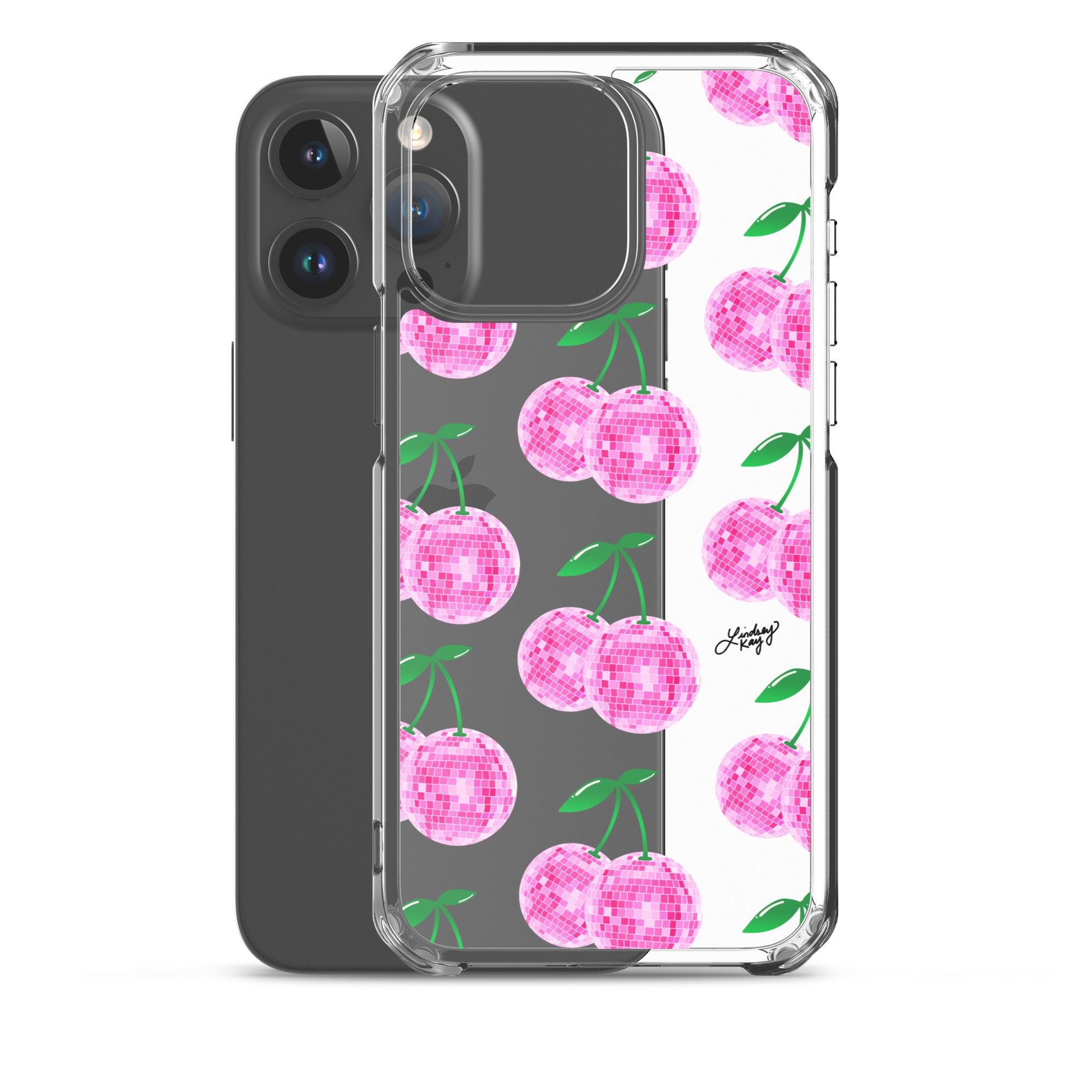 Pink Disco Ball Cherries - Clear Case for iPhone®