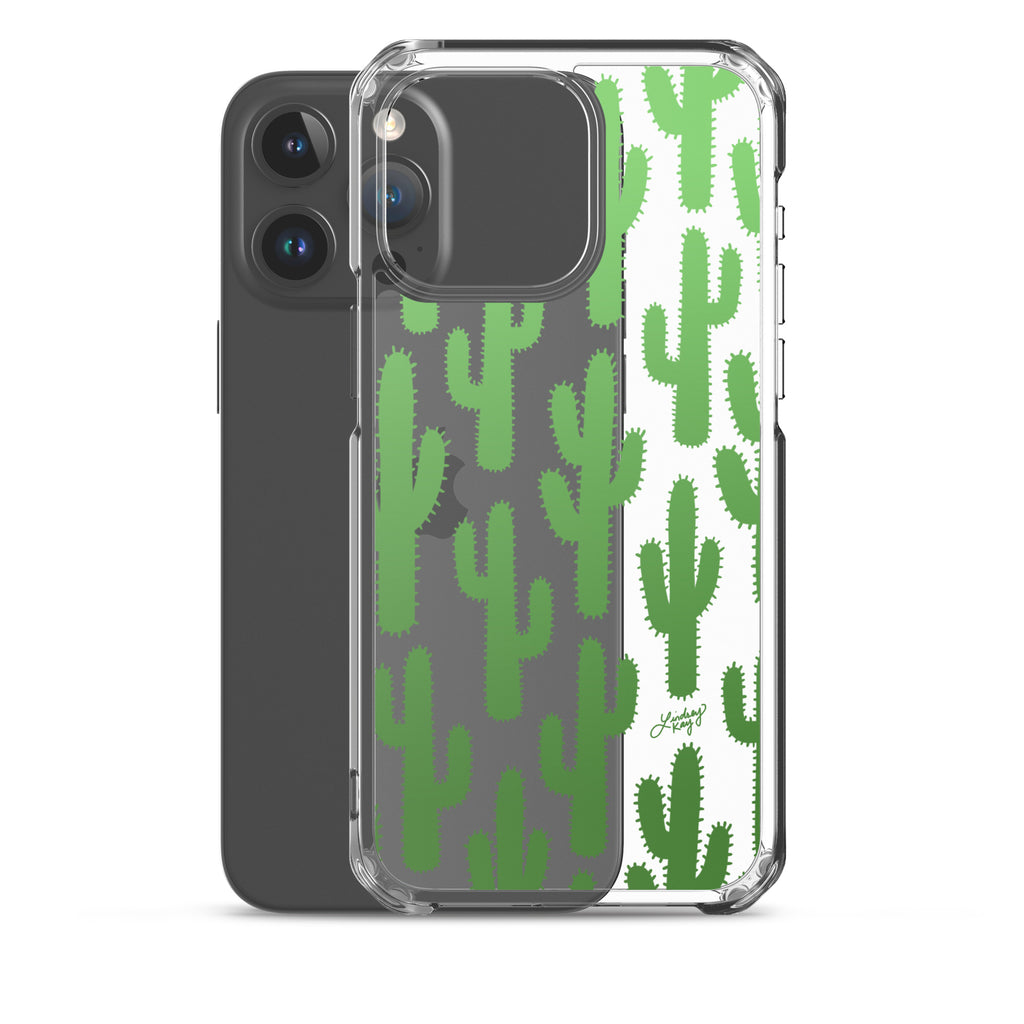 Gradient Green Cactus - Clear Case for iPhone®