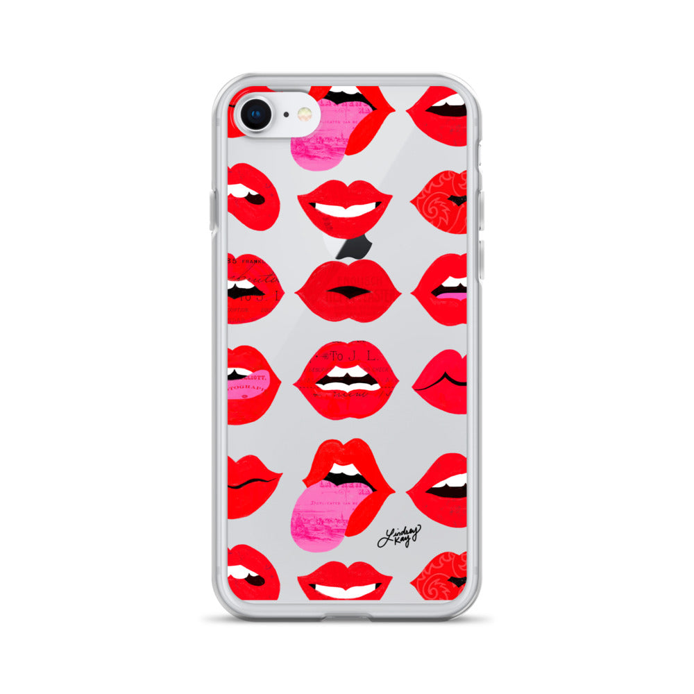 Red Lips of Love - Clear Case for iPhone®
