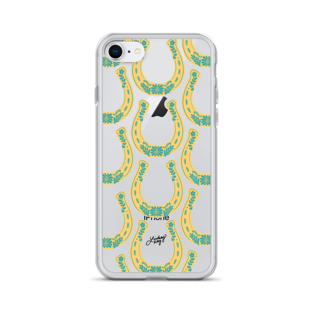 Patrón de ilustración de herradura - Funda transparente para iPhone®