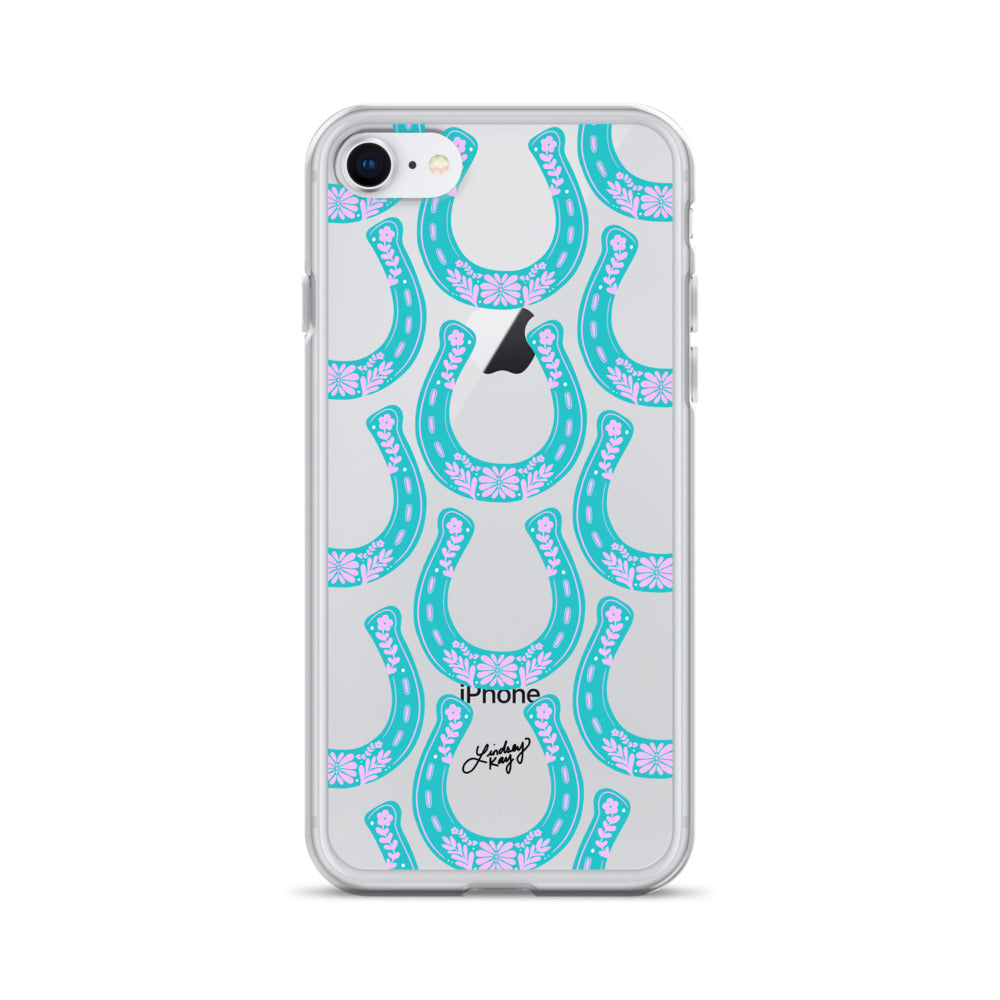 Patrón de ilustración de herradura - Funda transparente para iPhone®