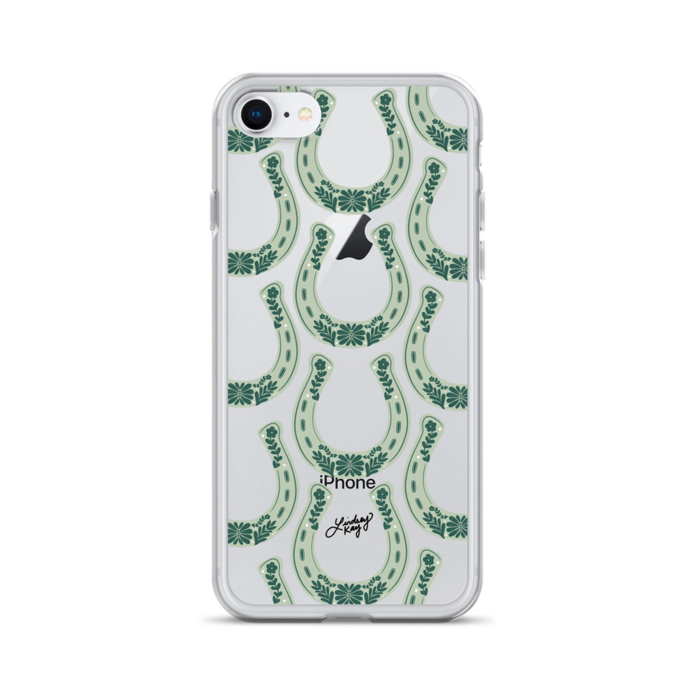 Patrón de ilustración de herradura - Funda transparente para iPhone®