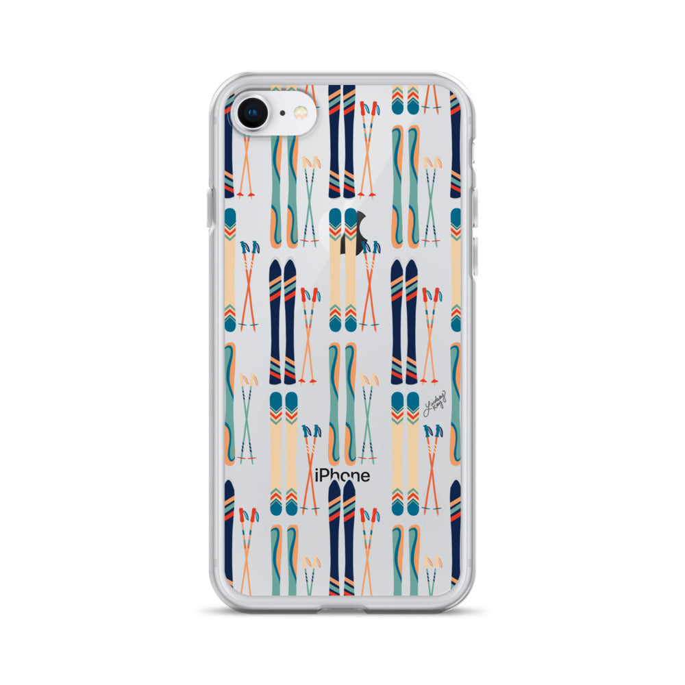 Esquís y bastones - Funda transparente para iPhone®