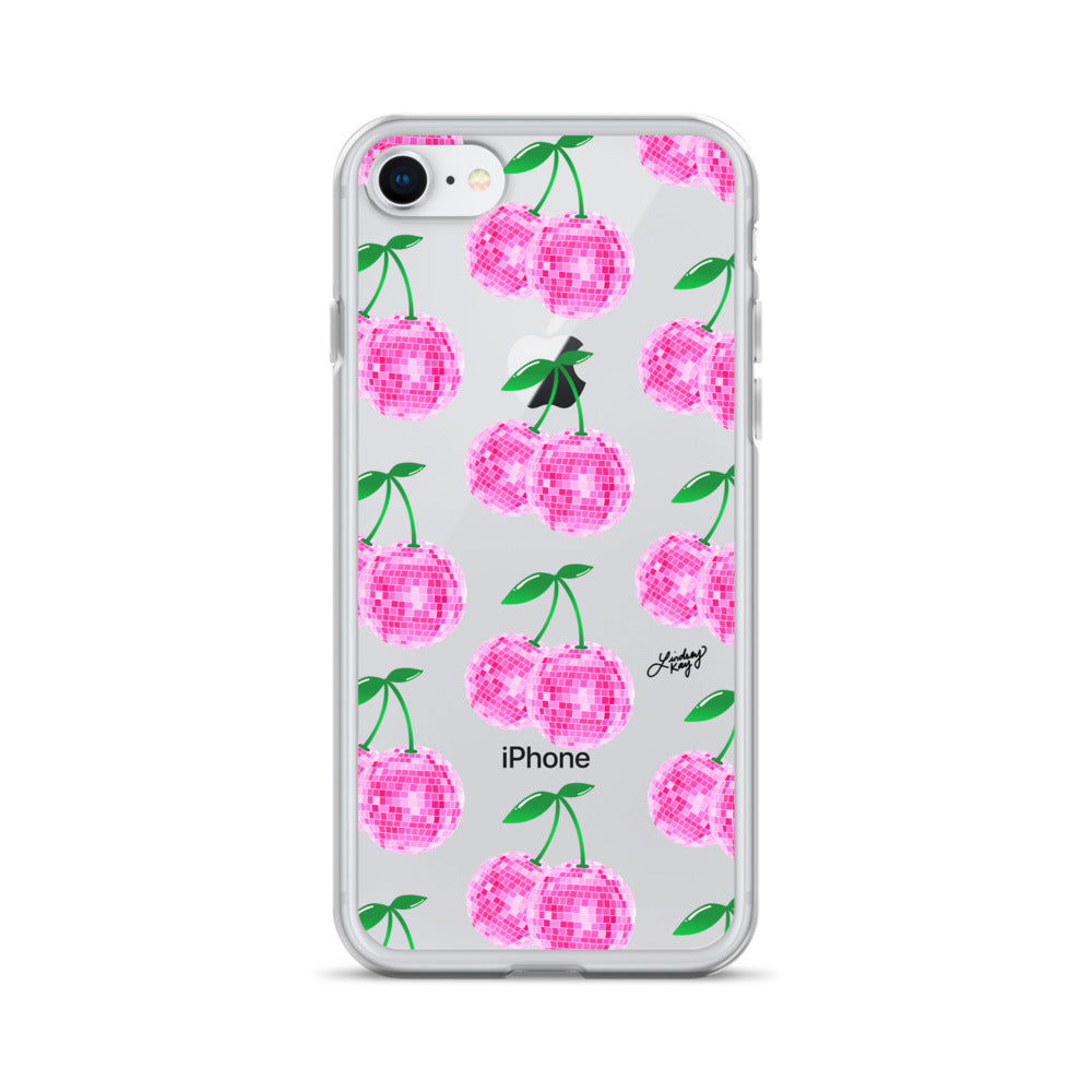 Pink Disco Ball Cherries - Clear Case for iPhone®