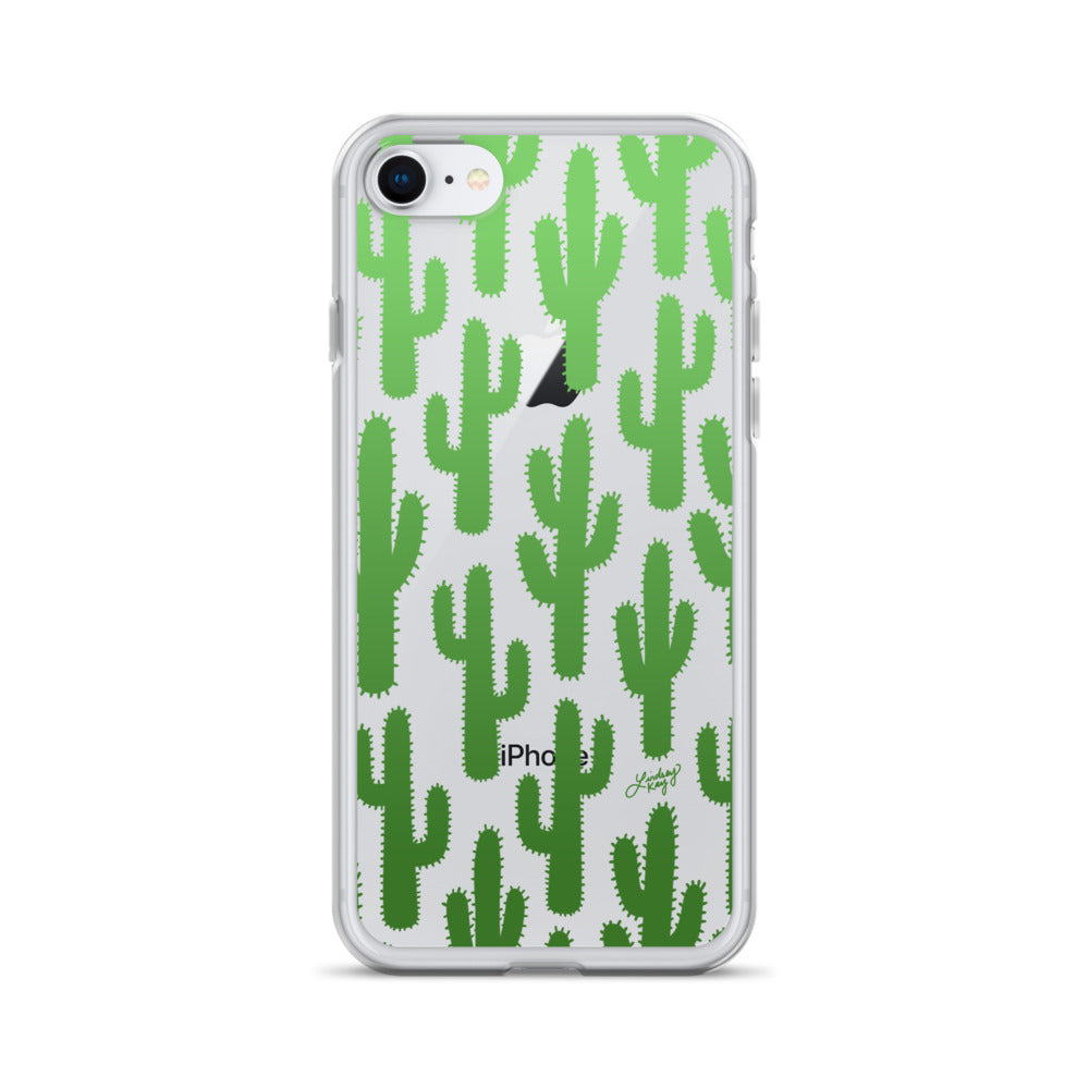 Gradient Green Cactus - Clear Case for iPhone®