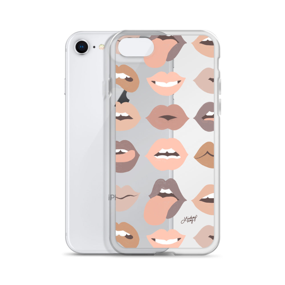Neutral Lips of Love - Clear Case for iPhone®