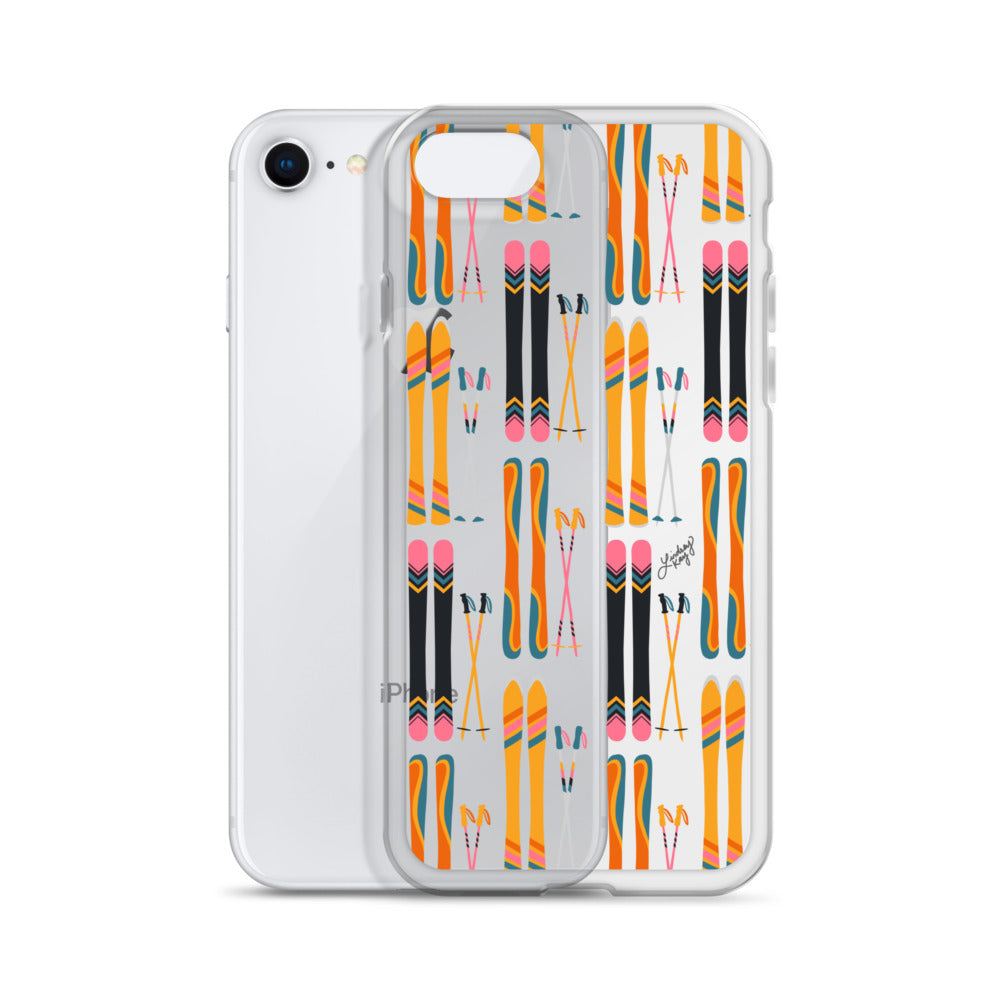 Skis and Poles Patterned - Clear Case for iPhone®