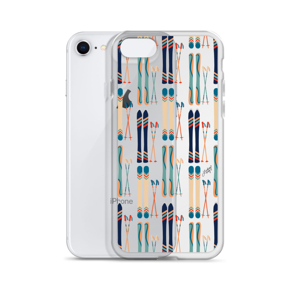 Esquís y bastones - Funda transparente para iPhone®