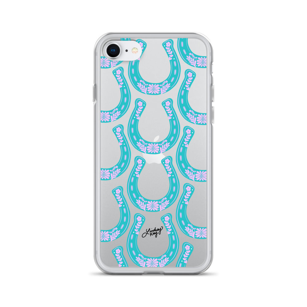 Patrón de ilustración de herradura - Funda transparente para iPhone®