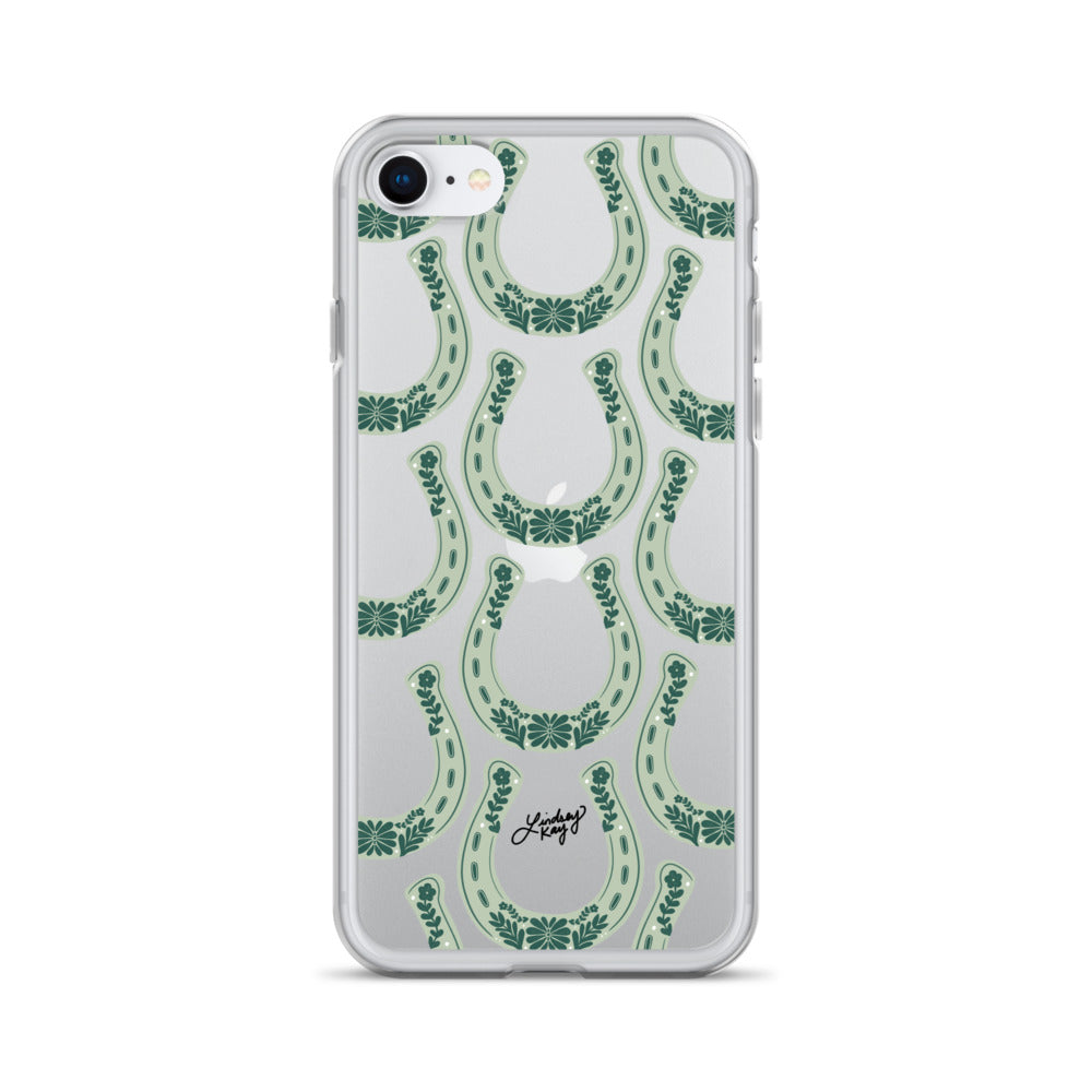 Patrón de ilustración de herradura - Funda transparente para iPhone®