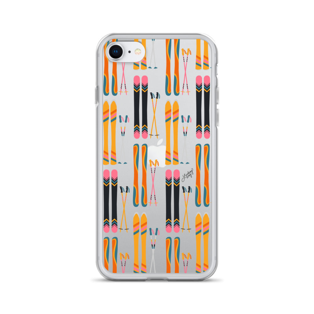Skis and Poles Patterned - Clear Case for iPhone®