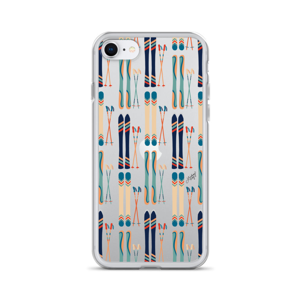Esquís y bastones - Funda transparente para iPhone®