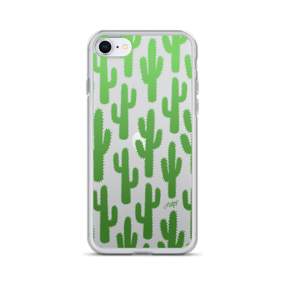 Gradient Green Cactus - Clear Case for iPhone®