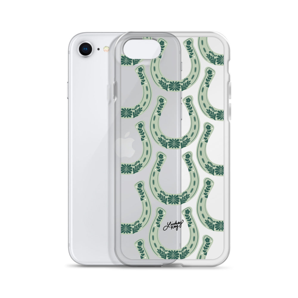 Patrón de ilustración de herradura - Funda transparente para iPhone®