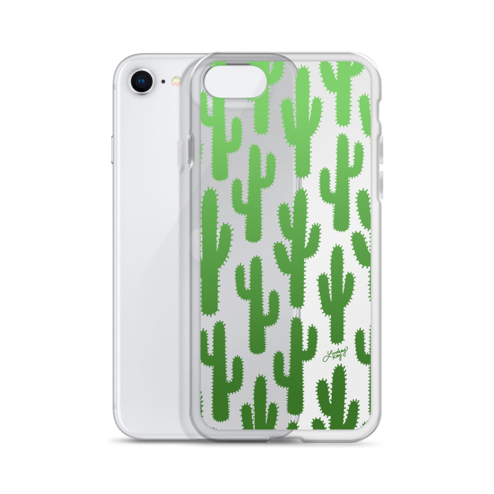 Gradient Green Cactus - Clear Case for iPhone®