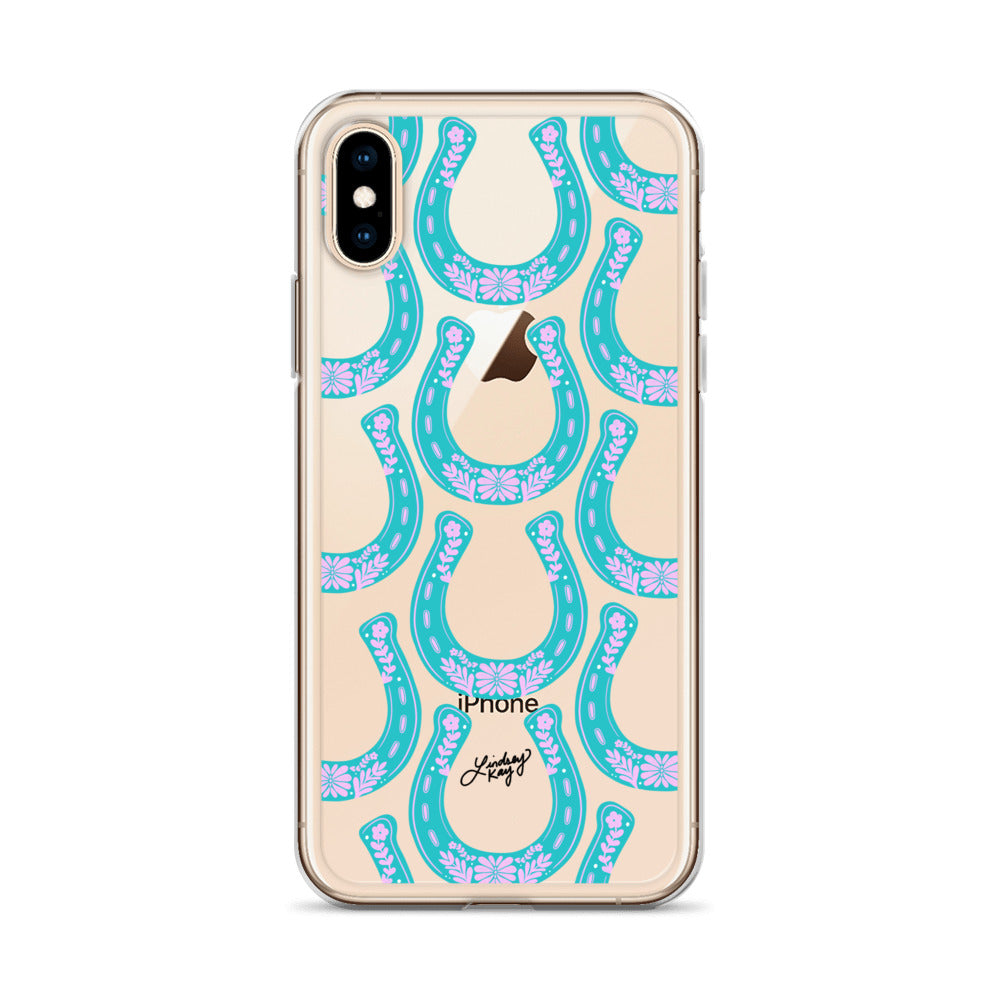 Patrón de ilustración de herradura - Funda transparente para iPhone®