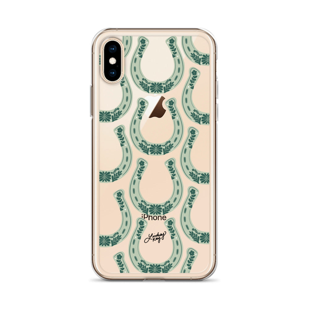 Patrón de ilustración de herradura - Funda transparente para iPhone®