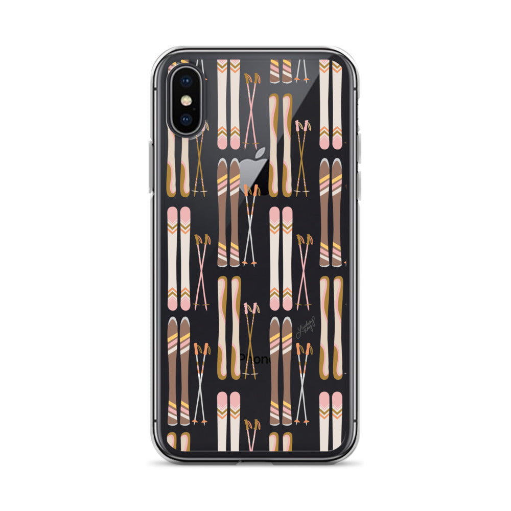 Skis and Poles Pattern - Clear Case for iPhone®
