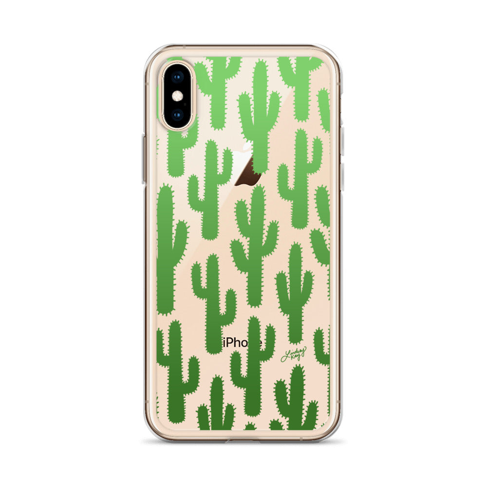 Gradient Green Cactus - Clear Case for iPhone®