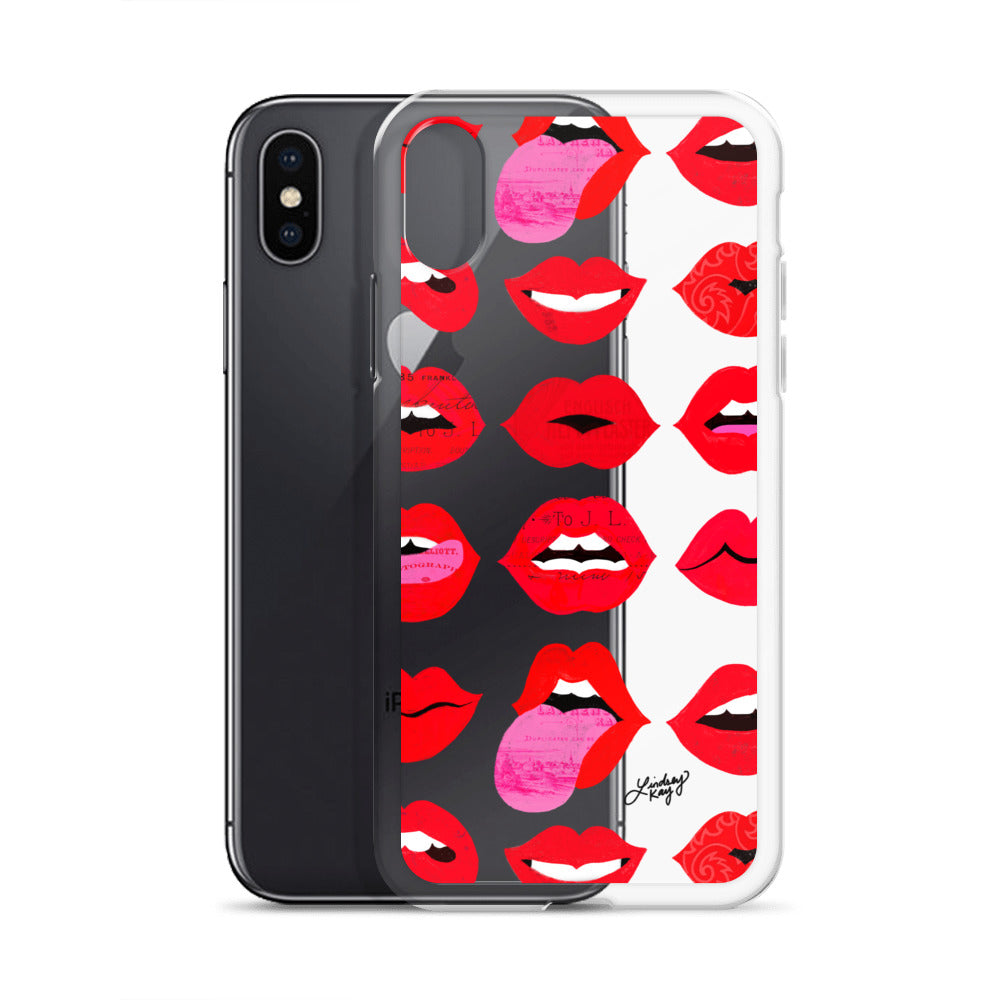 Labios rojos de amor - Funda transparente para iPhone®