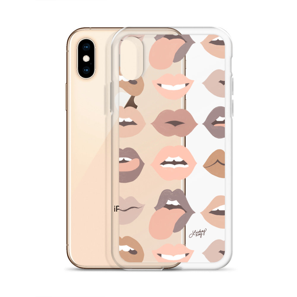 Neutral Lips of Love - Clear Case for iPhone®