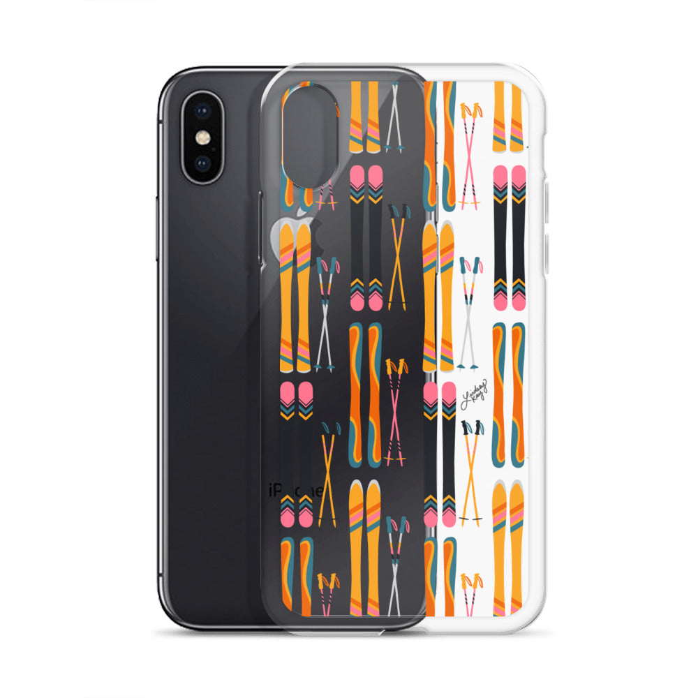 Skis and Poles Patterned - Clear Case for iPhone®