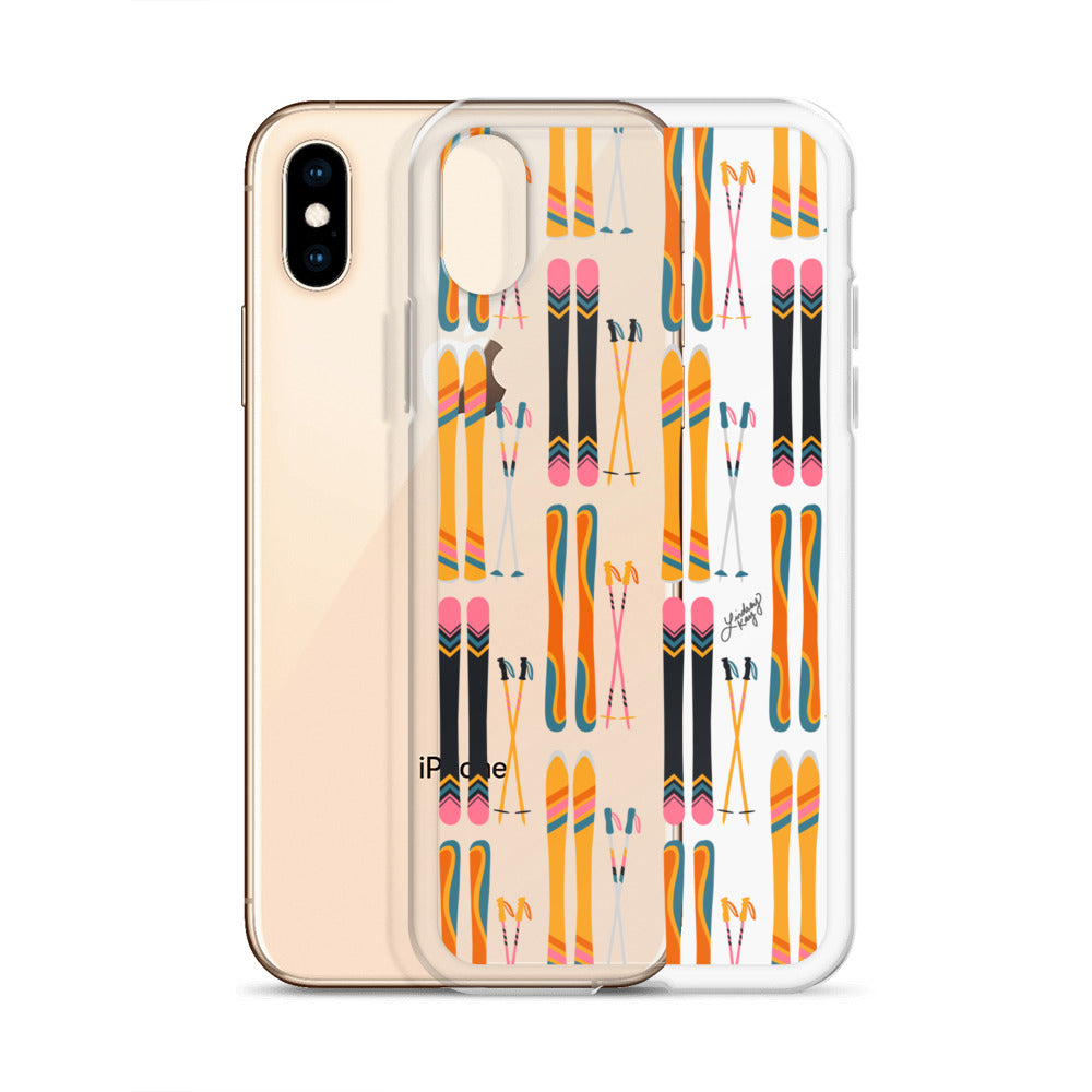 Skis and Poles Patterned - Clear Case for iPhone®