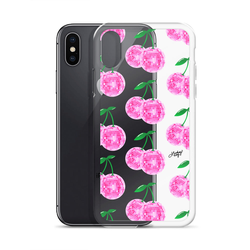Pink Disco Ball Cherries - Clear Case for iPhone®