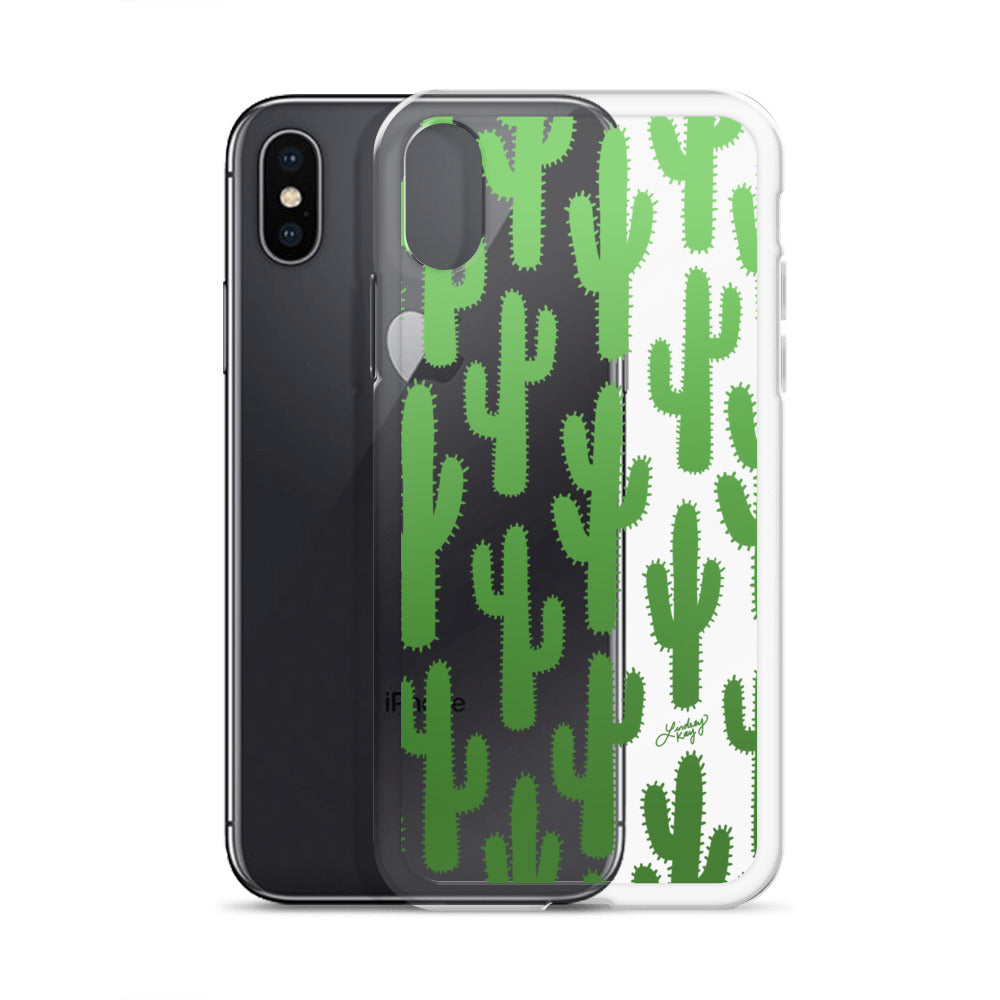 Gradient Green Cactus - Clear Case for iPhone®
