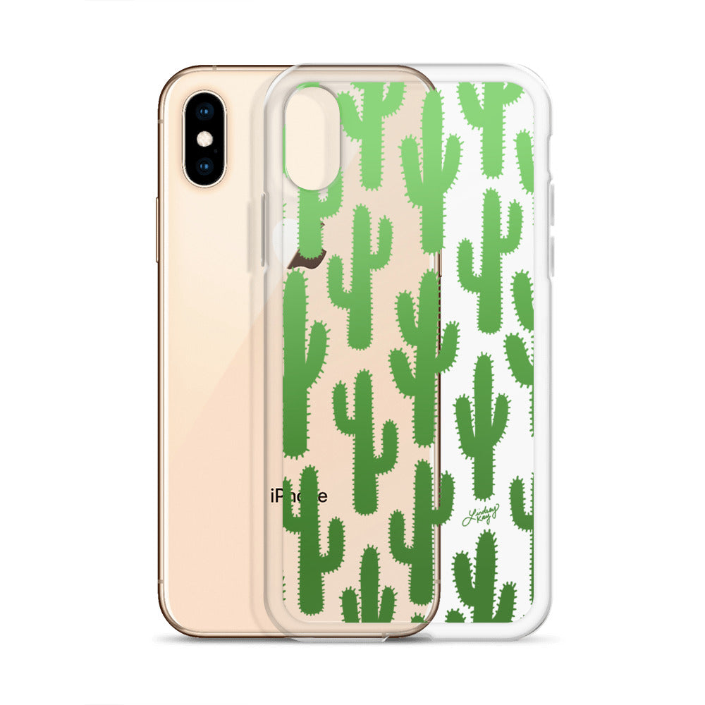 Gradient Green Cactus - Clear Case for iPhone®