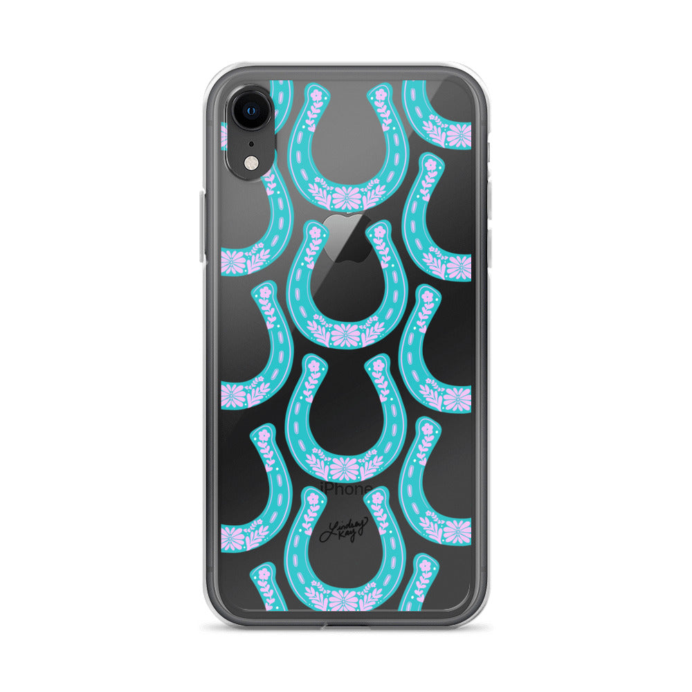 Patrón de ilustración de herradura - Funda transparente para iPhone®