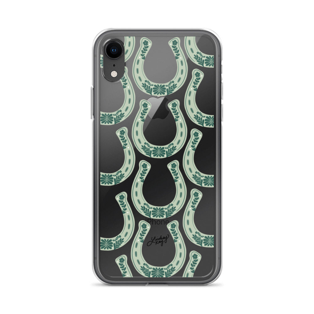 Patrón de ilustración de herradura - Funda transparente para iPhone®