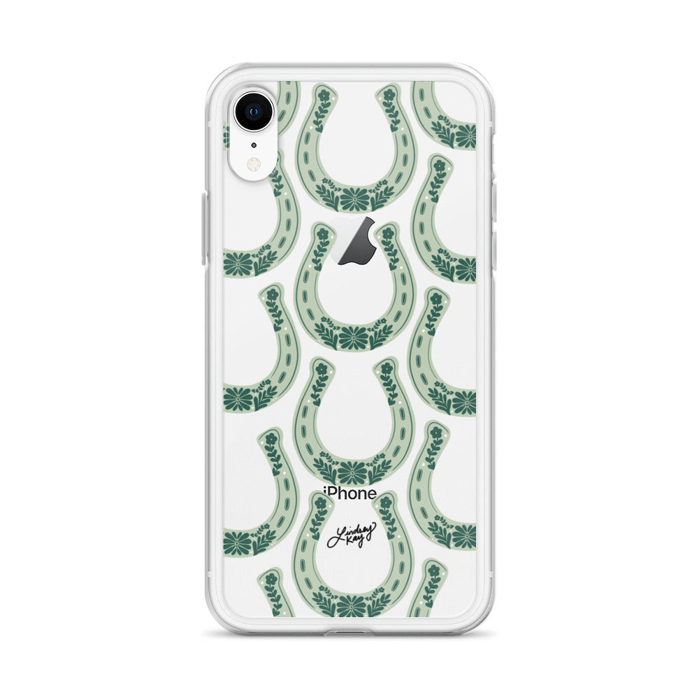 Patrón de ilustración de herradura - Funda transparente para iPhone®