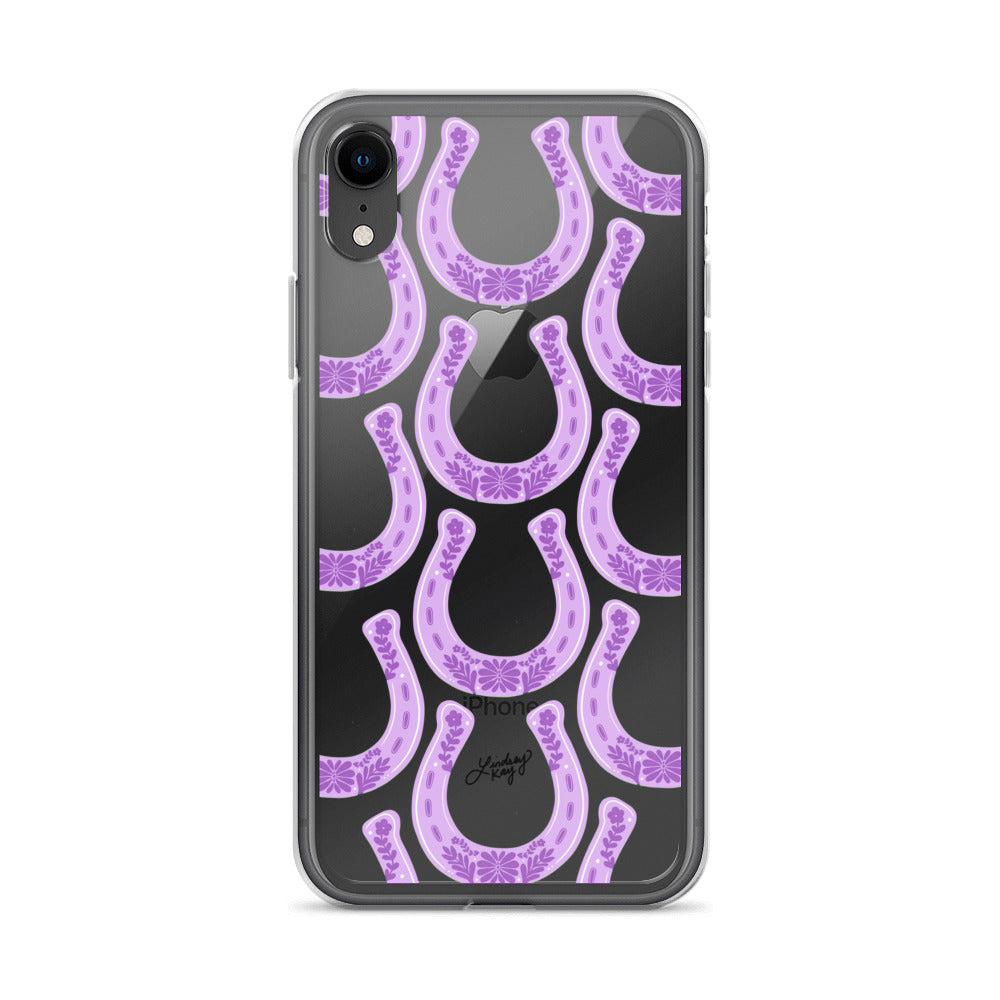 Patrón de ilustración de herradura - Funda transparente para iPhone®
