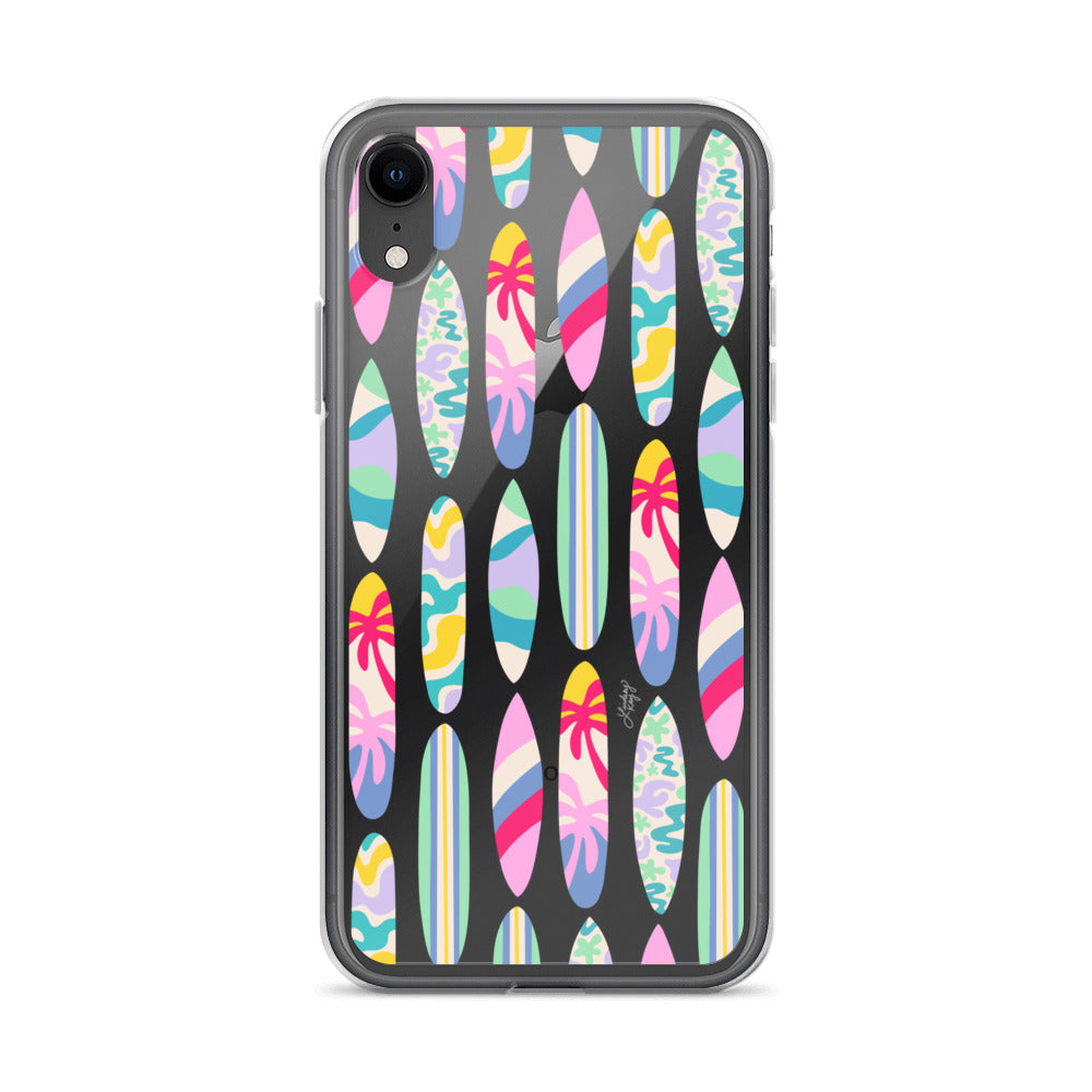 Ilustración de tablas de surf - Funda transparente para iPhone®