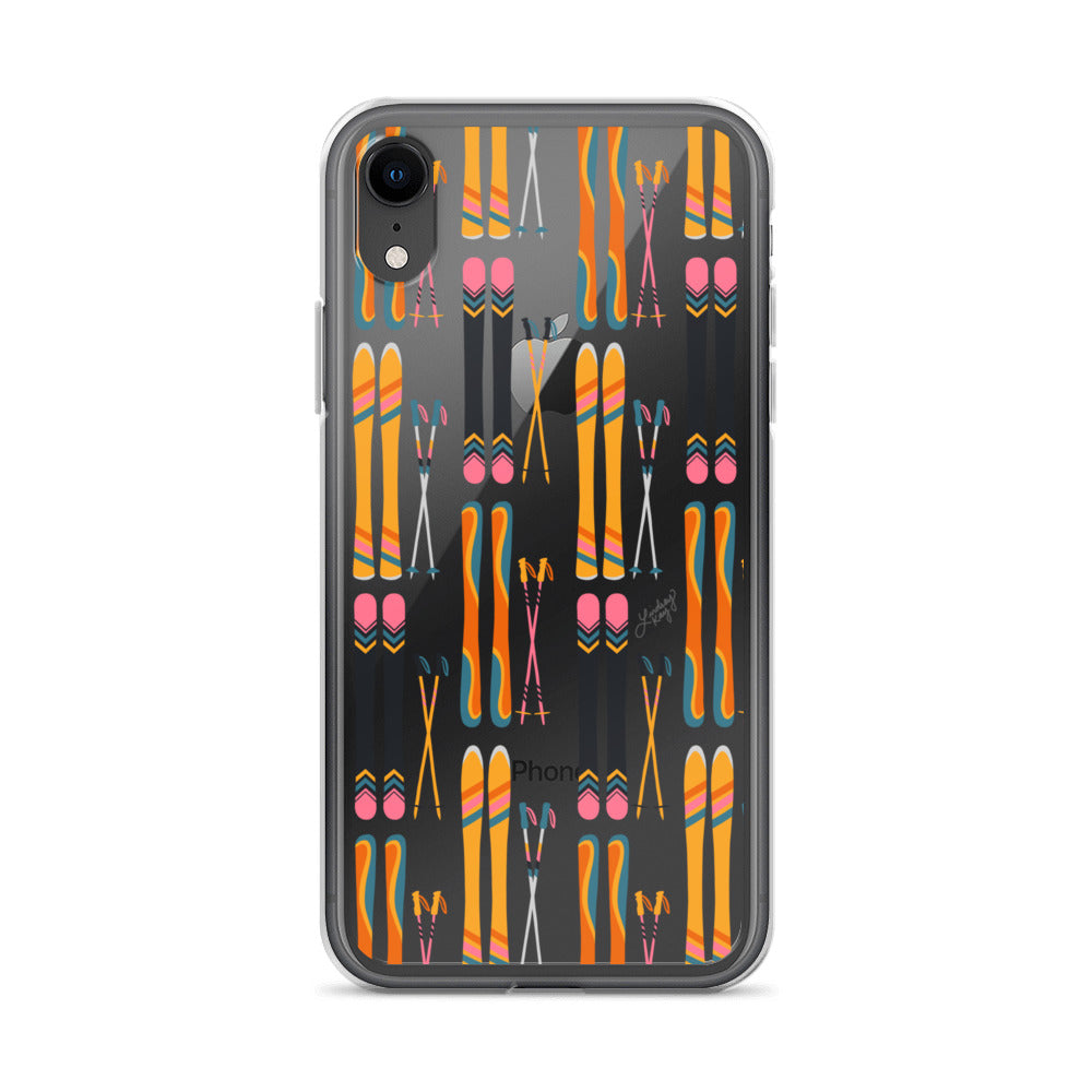 Skis and Poles Patterned - Clear Case for iPhone®